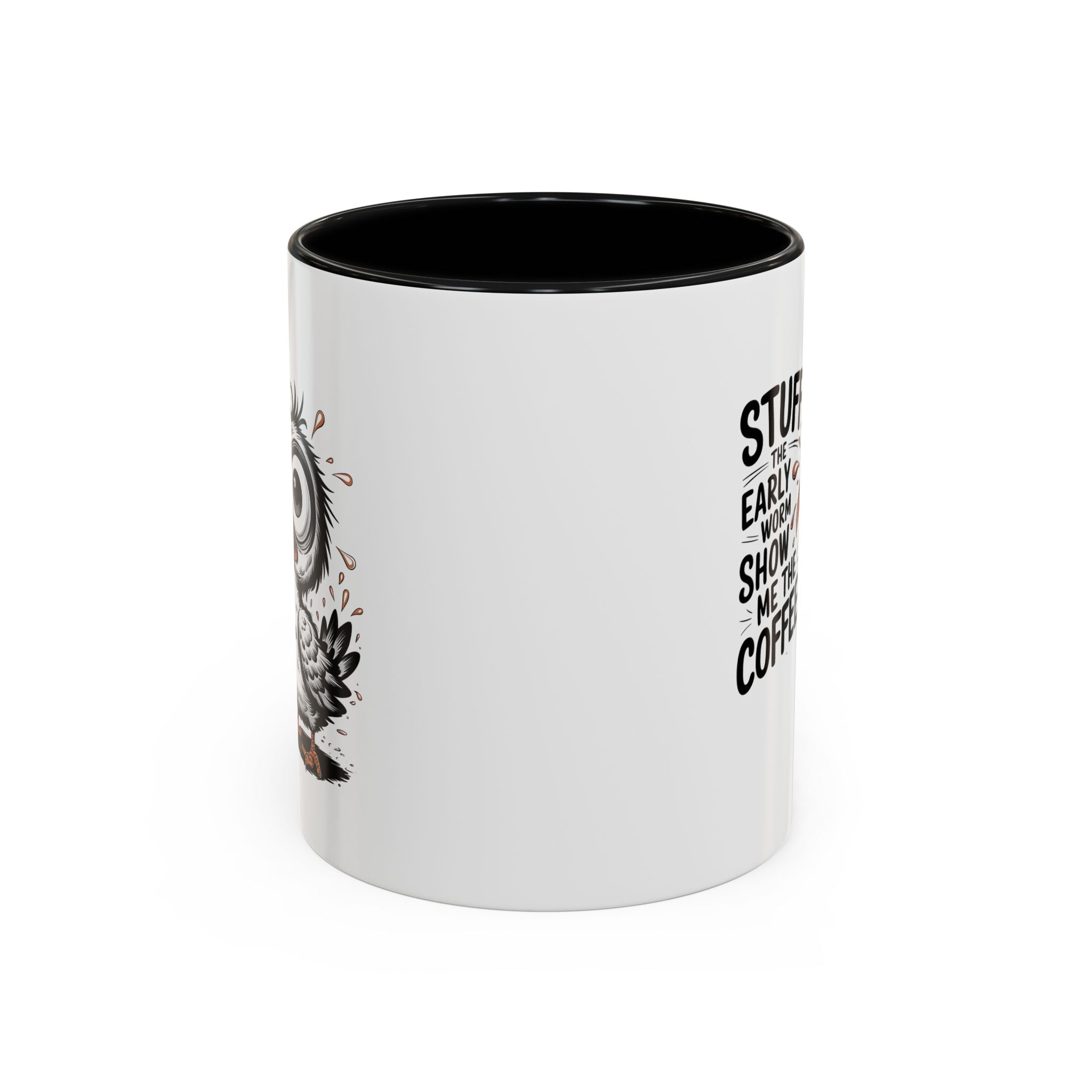 Quirky Coffee Mug with Owl Design | Gift for Coffee Lovers, Unique Office Mug, Fun Morning Coffee Cup, Bird-Themed Mug, Early Bird Gift