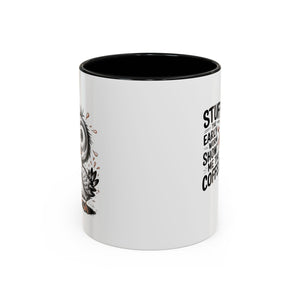 Quirky Coffee Mug with Owl Design | Gift for Coffee Lovers, Unique Office Mug, Fun Morning Coffee Cup, Bird-Themed Mug, Early Bird Gift