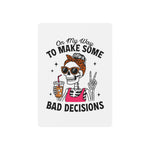 Poker Playing Cards with Fun Skeleton Design, Unique Card Deck for Poker Nights, Game Lovers Gift, Bad Decisions Theme, Halloween
