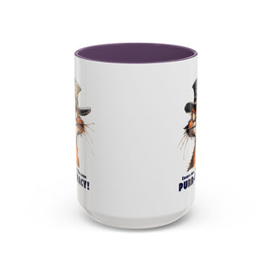 Funny Cat Coffee Mug - Purr-ivacy & Puppy Humor, Gifts for Cat Lovers, Home Office Accessories, Birthday, Pet Owner Mug