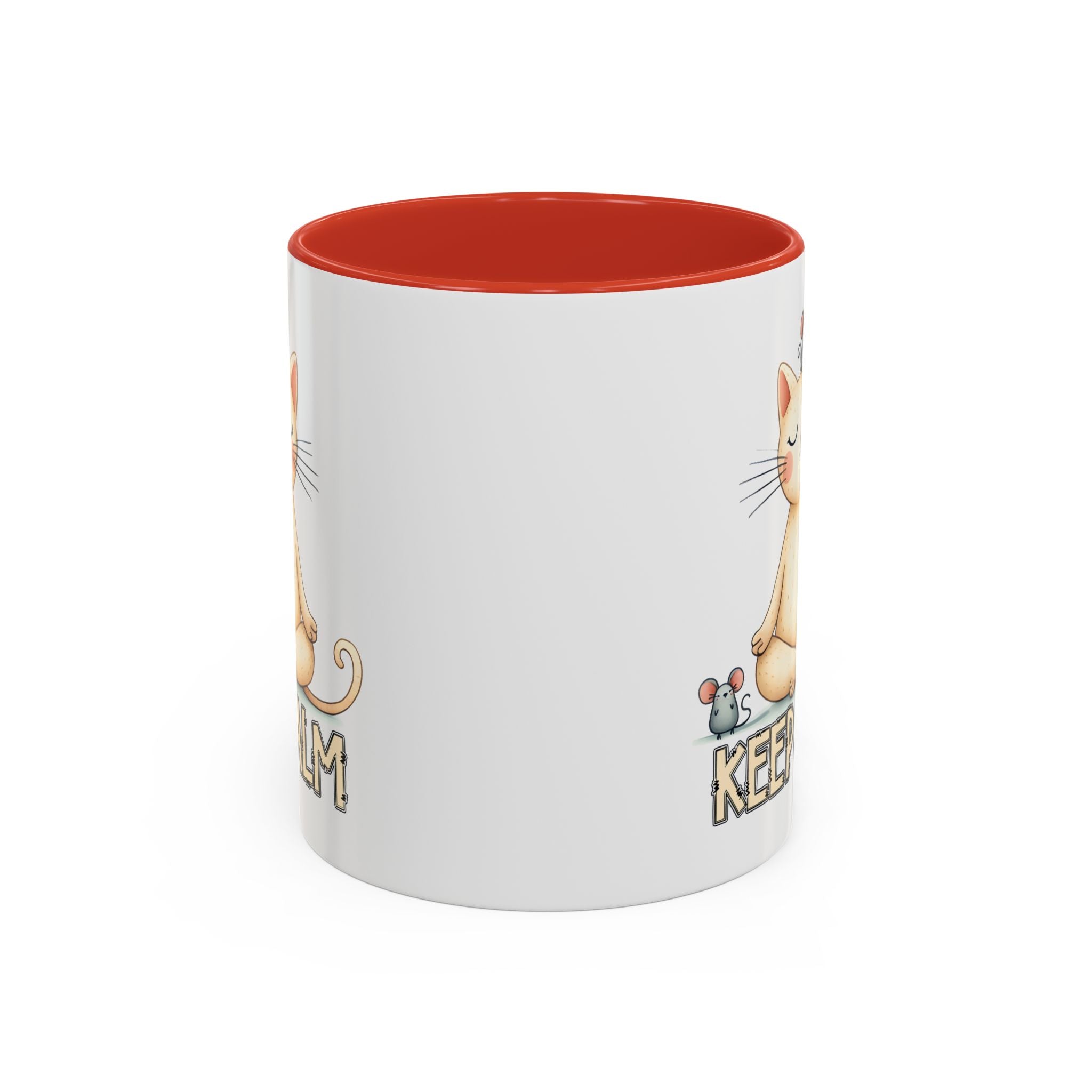 Serene Cat Coffee Mug, Funny Pet Lover's Gift, Cute Keepsake for Relaxation, Relaxing Drinkware, Quirky Home Decor
