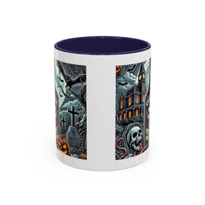 Gothic vampire Halloween Coffee Mug, Spooky Decor, Skull Design, Gift for Horror Lovers,  Party Essential, Unique Drinkware