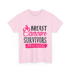 Breast Cancer Survivor Tee, Inspirational Shirt, Unisex Heavy Cotton Tee, Support Breast Cancer Awareness, Gift for Survivors