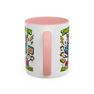 Thriving on Caffeine Mug | Funny Owl Coffee Cup | Gift for Coffee Lovers | Cute Kitchen Decor | Birthday, Holiday Gift