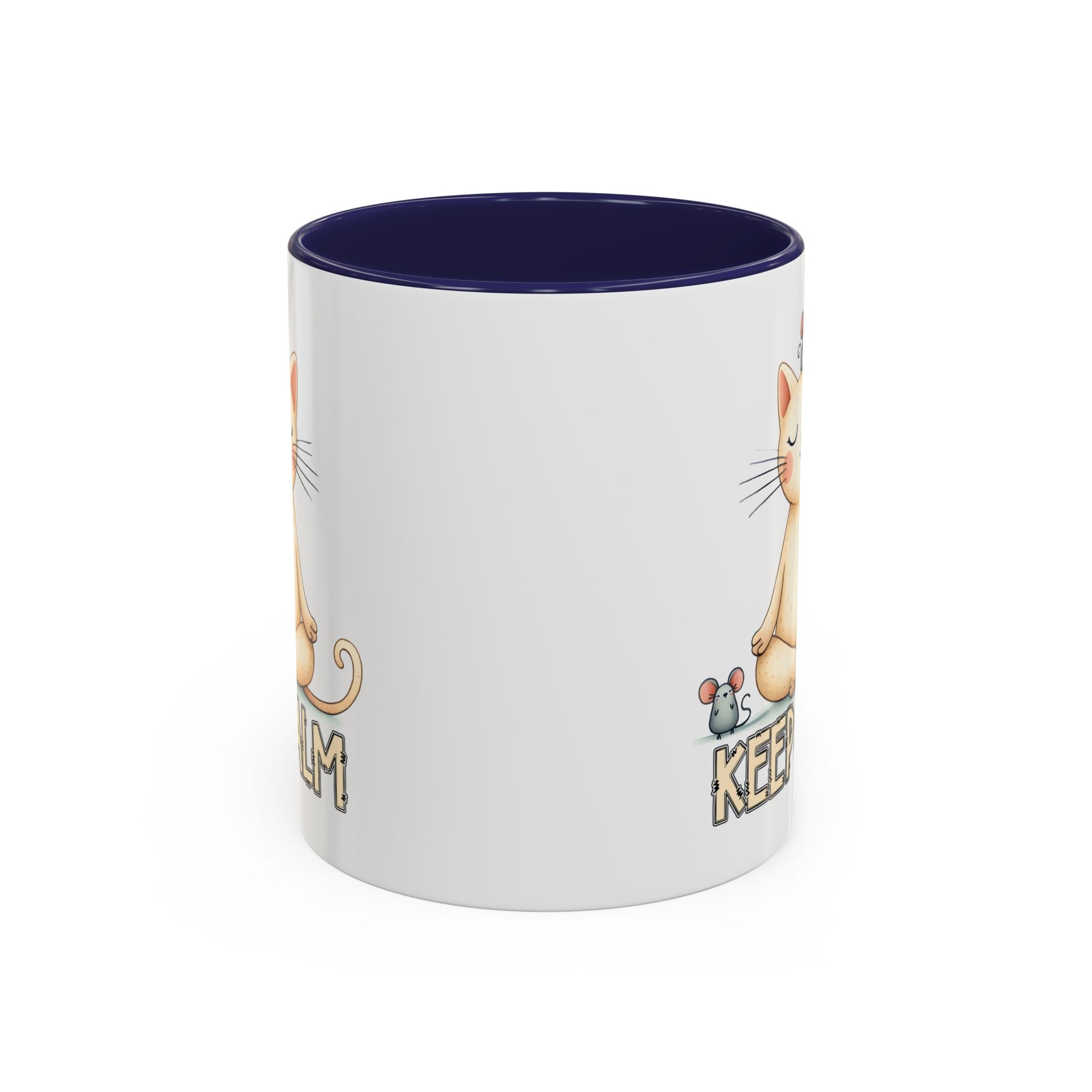 Serene Cat Coffee Mug, Funny Pet Lover's Gift, Cute Keepsake for Relaxation, Relaxing Drinkware, Quirky Home Decor