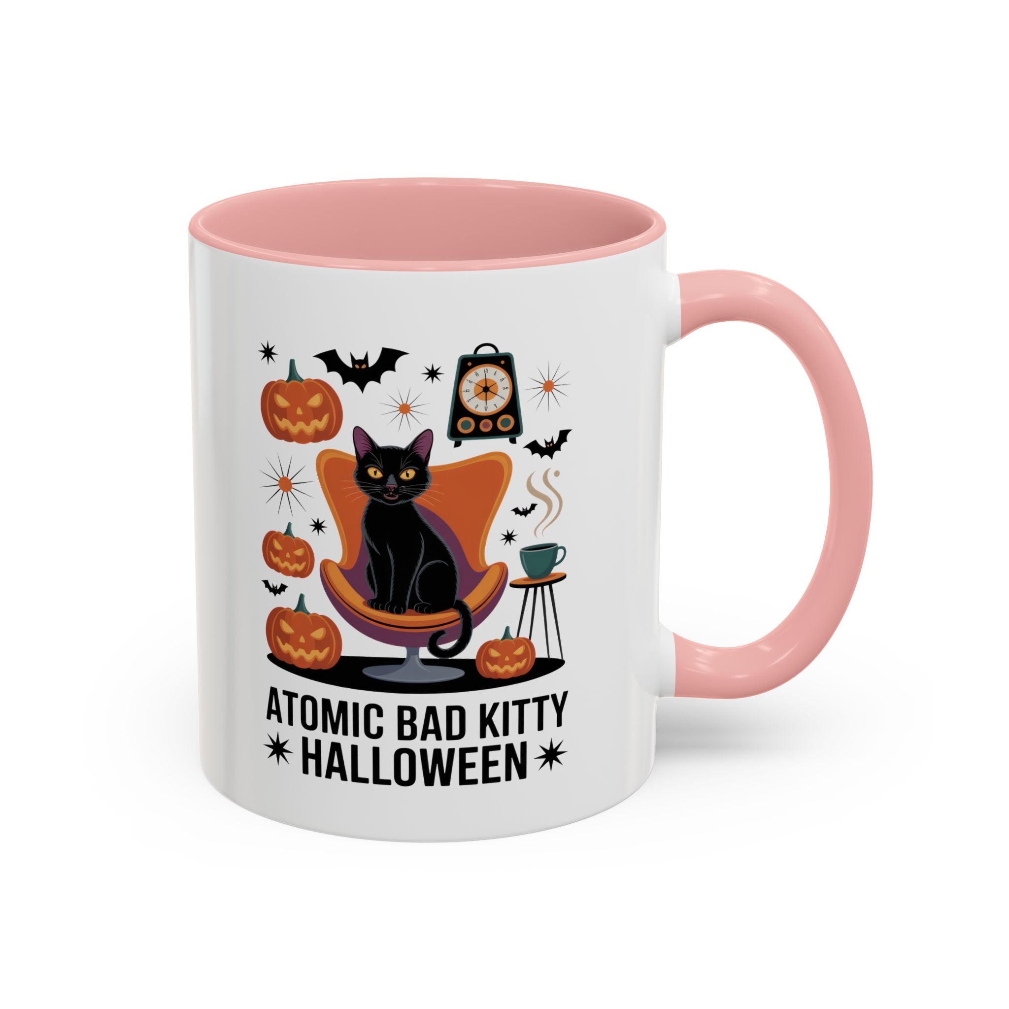 Halloween Themed Coffee Mug – Atomic Bad Kitty Design