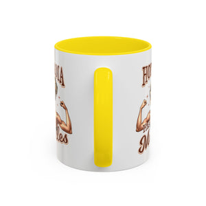 Hot Mama Has Muscles Coffee Mug - Fun & Motivational 11/15oz Accent Mug for Fitness Lovers