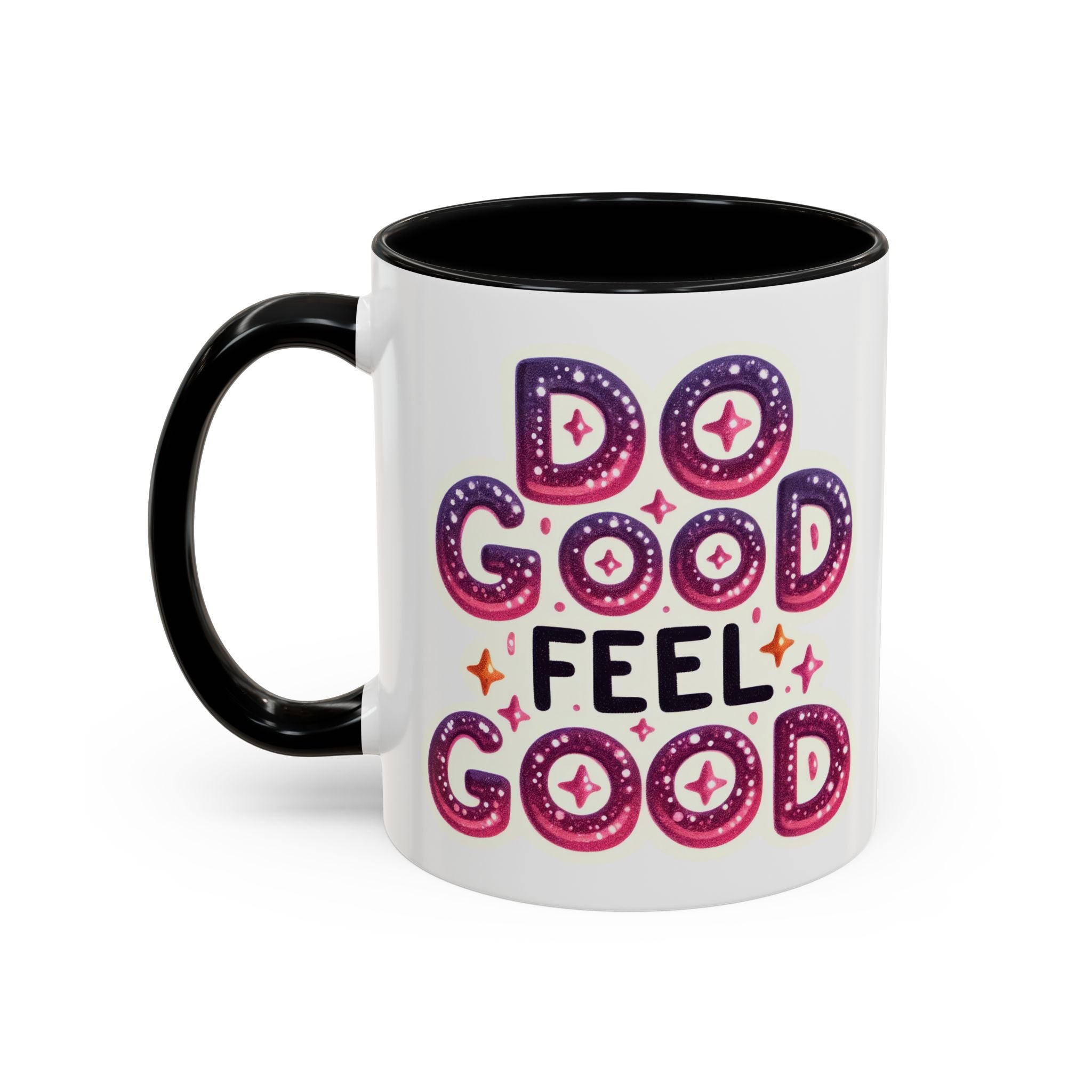Do Good Feel Good Accent Coffee Mug — Positive Message 11/15oz