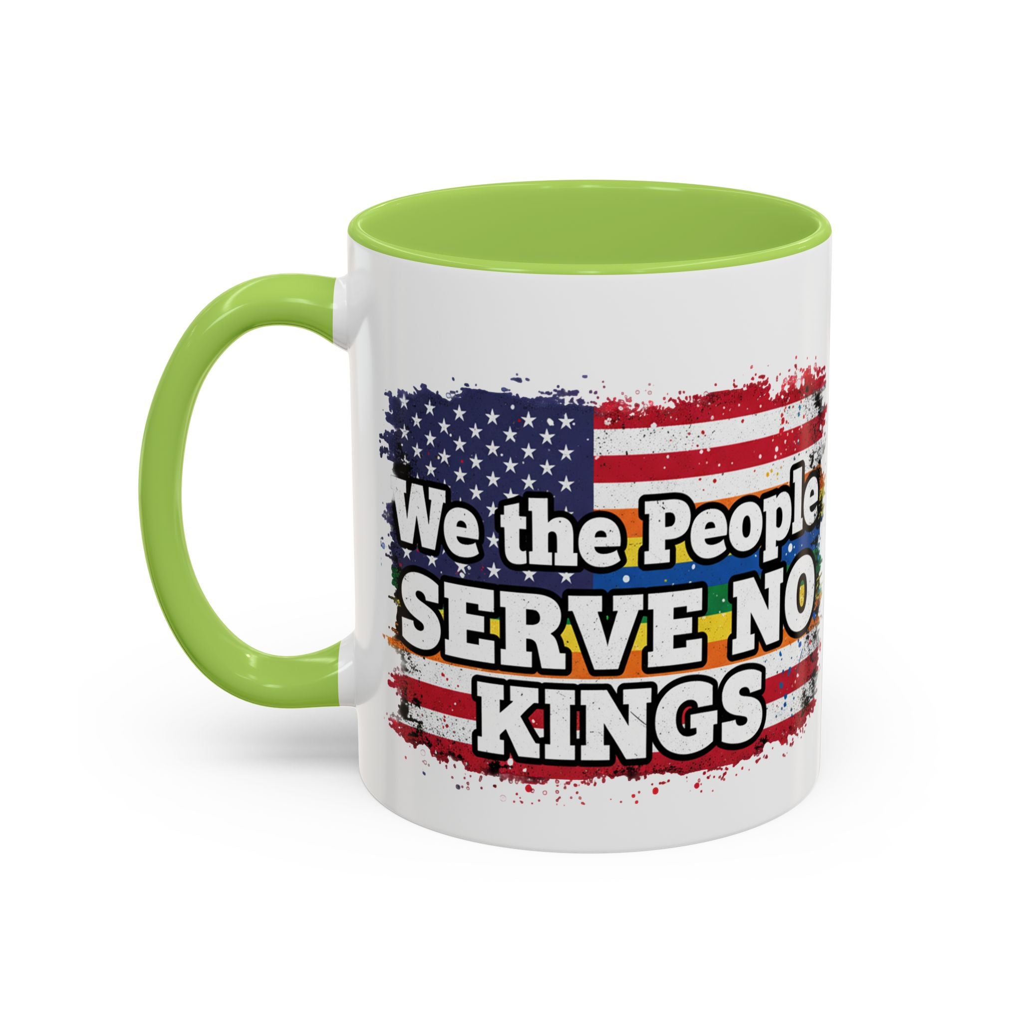 Patriotic Coffee Mug – "We the People Serve No Kings"