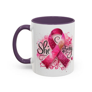 Empowering Pink Ribbon Coffee Mug - Gift for Survivors, Breast Cancer Awareness, Motivational Mug, Inspirational Drinkware, Self-Care Gift
