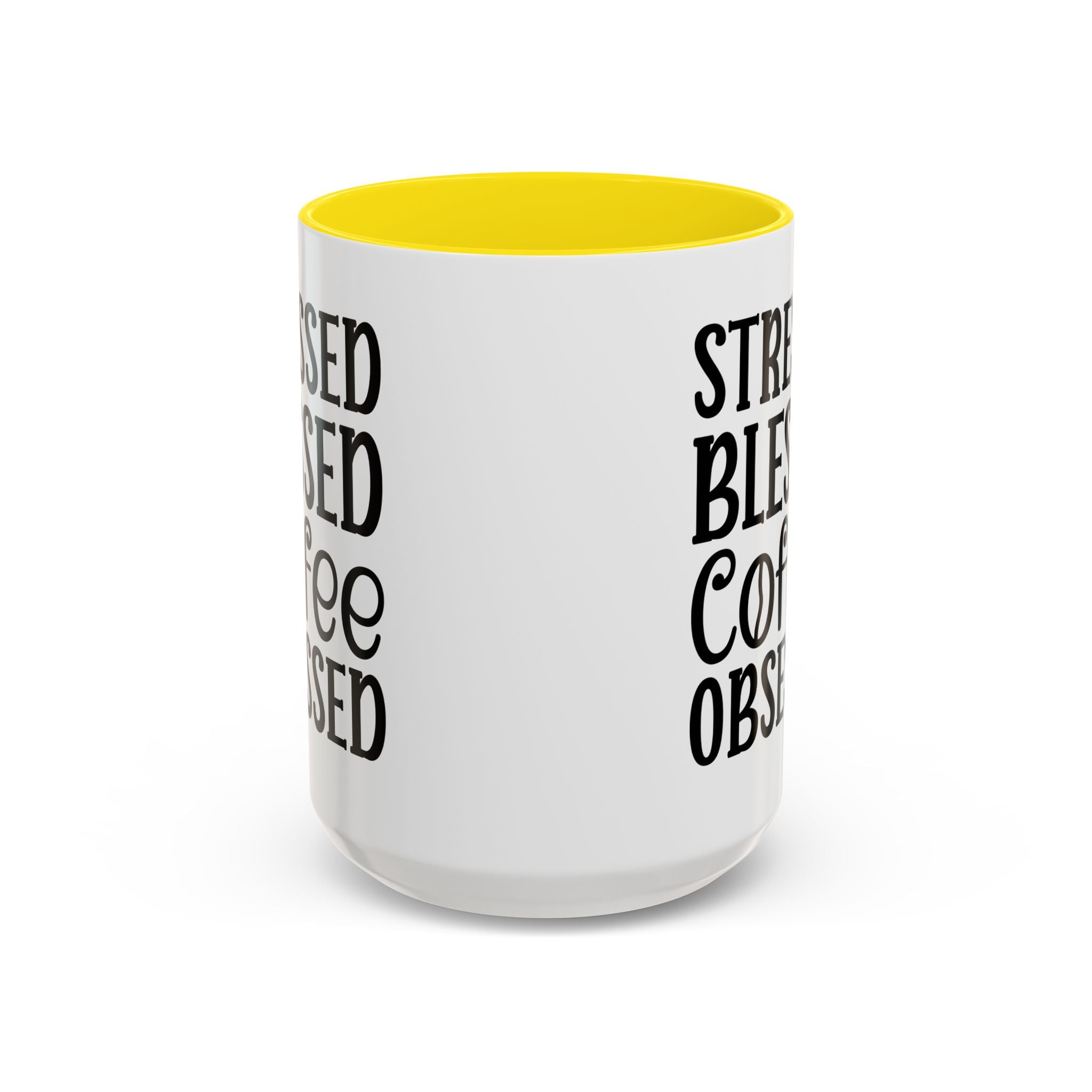 Stressed Blessed Coffee Obsessed Mug, Motivational Coffee Mug, Gift for Coffee Lovers, Funny Office Mug, Self-Care Gift Idea