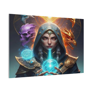 Mystical Sorceress Canvas Artwork - Fantasy Wall Decor