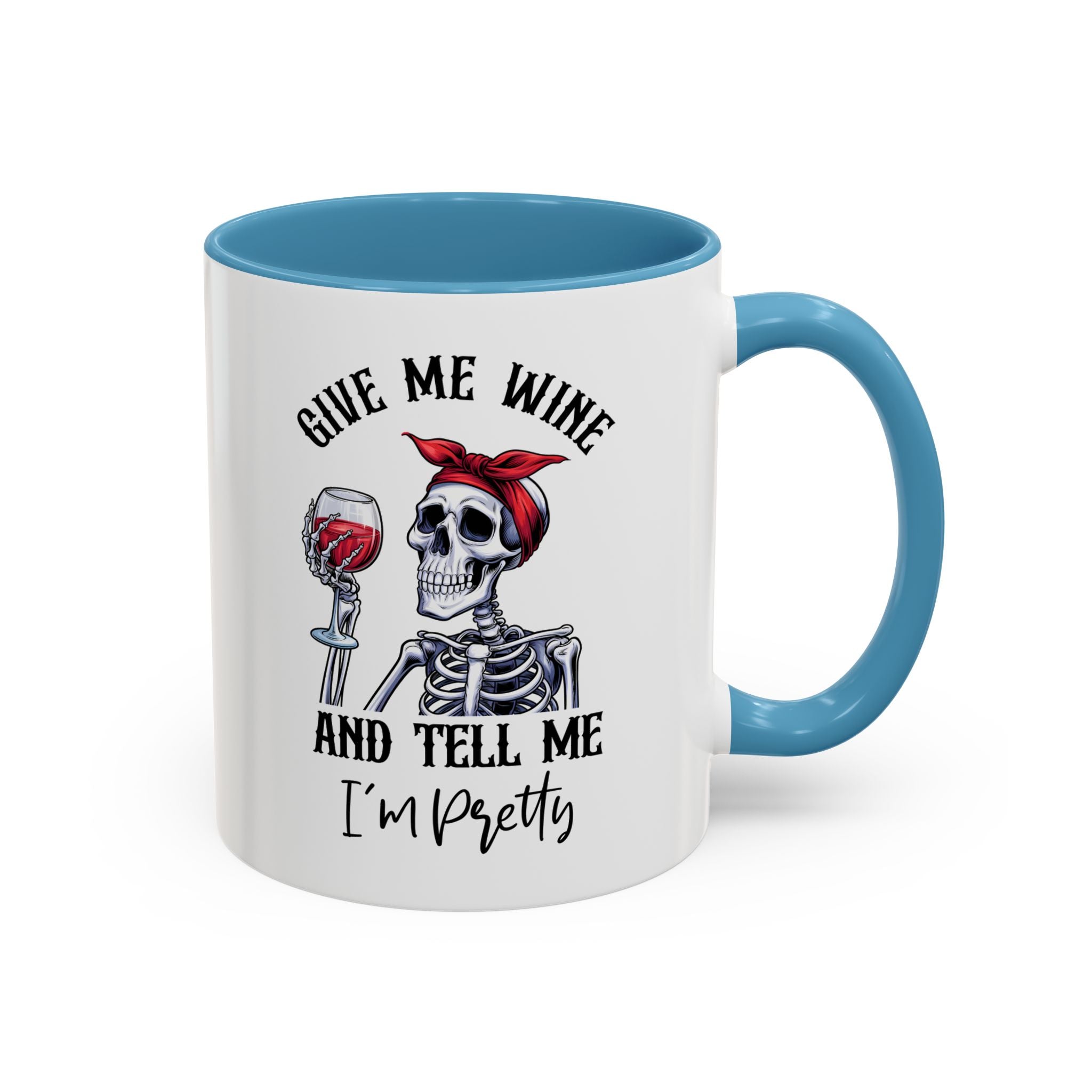 Skeleton Wine Coffee Mug, Funny Gift for Wine Lovers, Halloween Decor, Office Coffee Cup, Unique Skeleton Mug