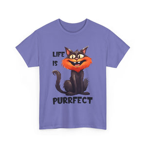 Purrfect Cat Tee, Cute Cat Lover Shirt, Fun Unisex Cotton Top, Gifts for Cat Owners, Funny Pet T-Shirt, Birthday Gift Idea