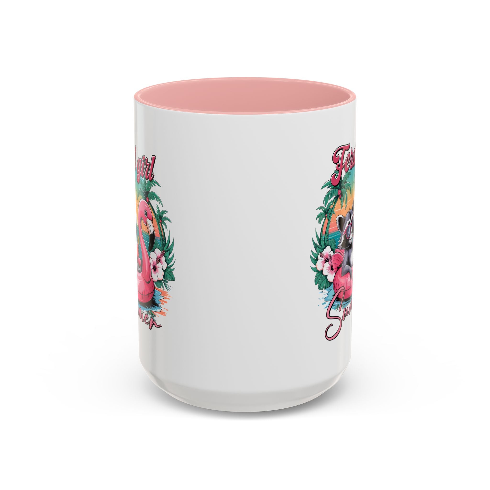 Feral Girl Summer Coffee Mug - Accent Design for Animal Lovers