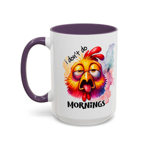 Funny Morning Coffee Mug, Humor Mug, Gift for Coffee Lovers, Sleepy Chicken Mug, Cute Drinkware, Holiday Present
