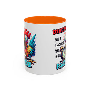 Funny Panic Attack Coffee Mug, Quirky Rooster Mug for Stress Relief, Gift for Teachers, Office Humor, Coworker Gift, Fun Coffee Cup