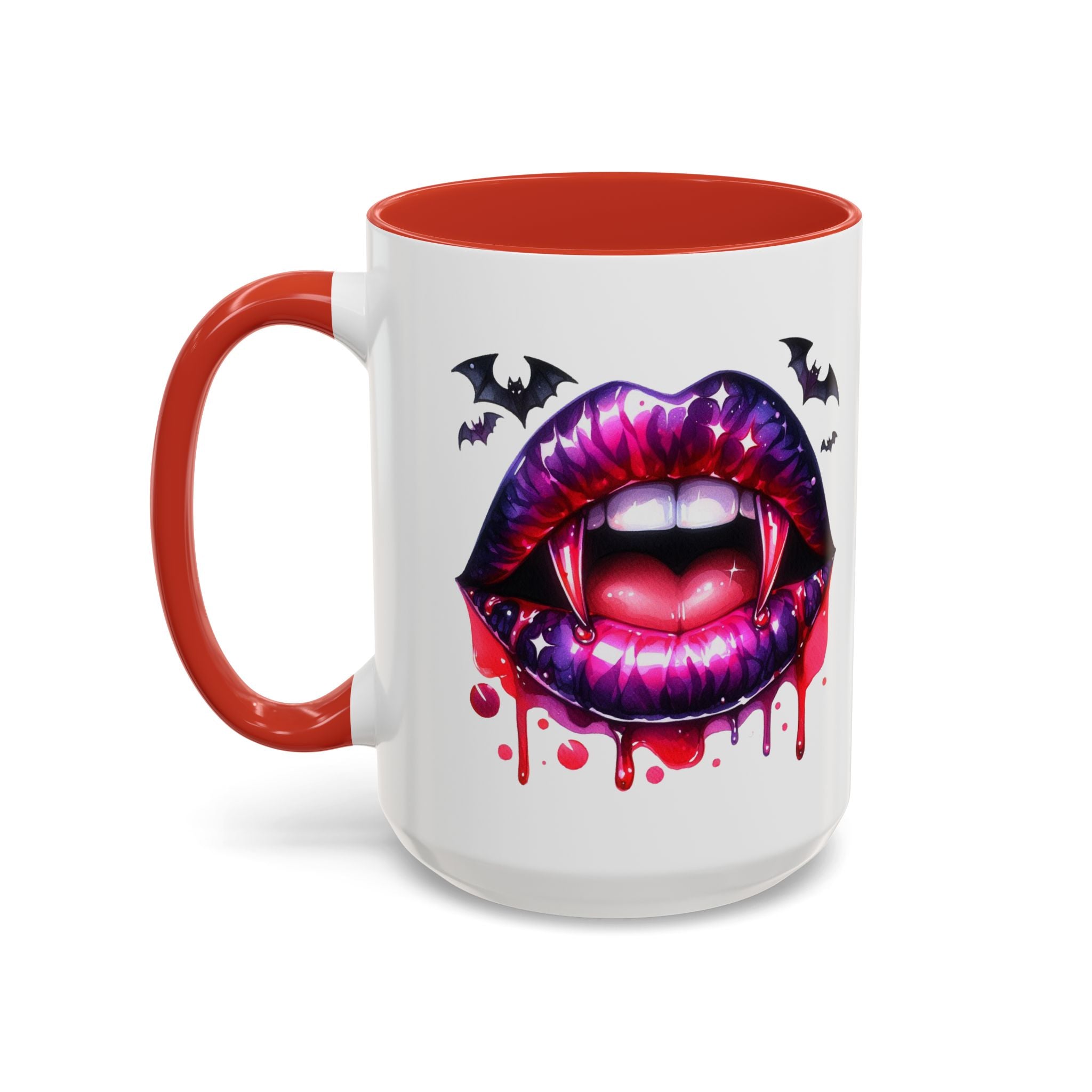 Gothic Vampire Coffee Mug, Halloween Mug, Dark Aesthetic, bats, Spooky Home Decor, Unique Coffee Cup