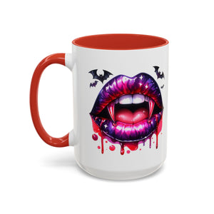 Gothic Vampire Coffee Mug, Halloween Mug, Dark Aesthetic, bats, Spooky Home Decor, Unique Coffee Cup