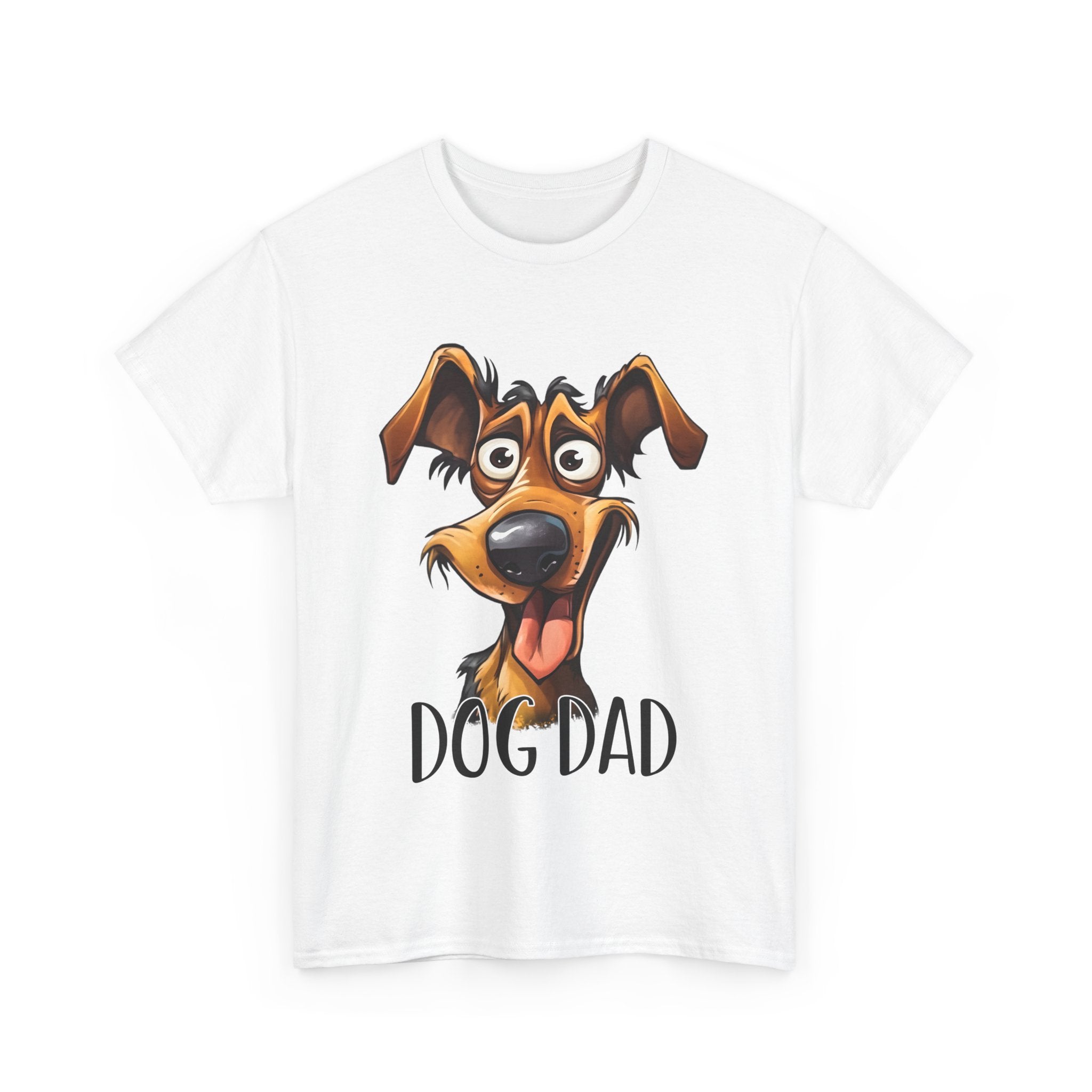 Dog Dad Unisex Heavy Cotton Tee, Pet Lover Gift, Fun Shirt for Father’s Day, Dog Owner Humor Tee, Great for Birthdays, Casual Wear