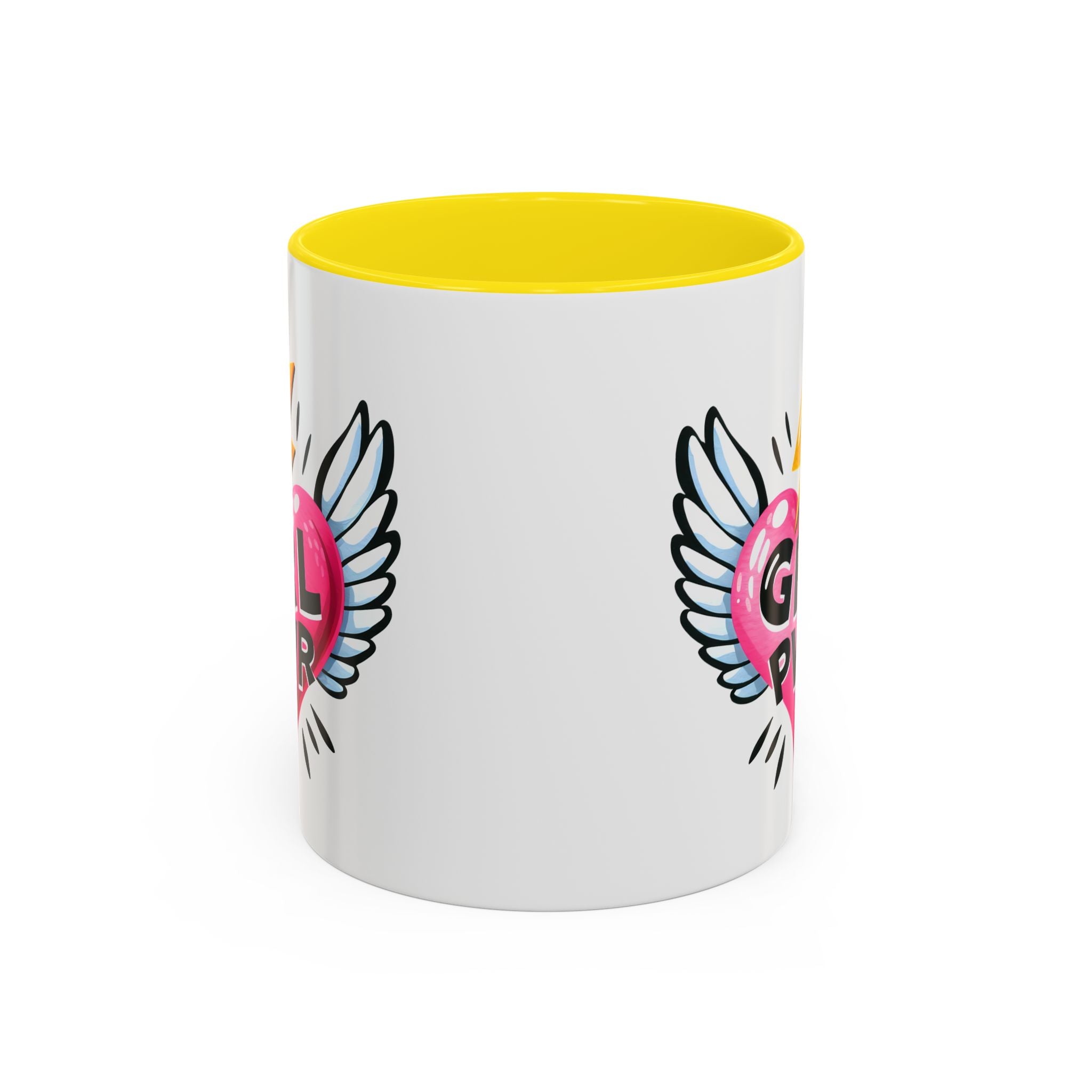 Empowering Heart Coffee Mug | Inspirational Gift for Women, GRL PWR Mug, Cute Kitchen Decor, Unique Friendship Gift, Motivational Coffee Cup