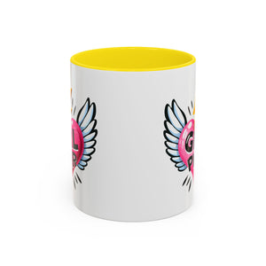 Empowering Heart Coffee Mug | Inspirational Gift for Women, GRL PWR Mug, Cute Kitchen Decor, Unique Friendship Gift, Motivational Coffee Cup