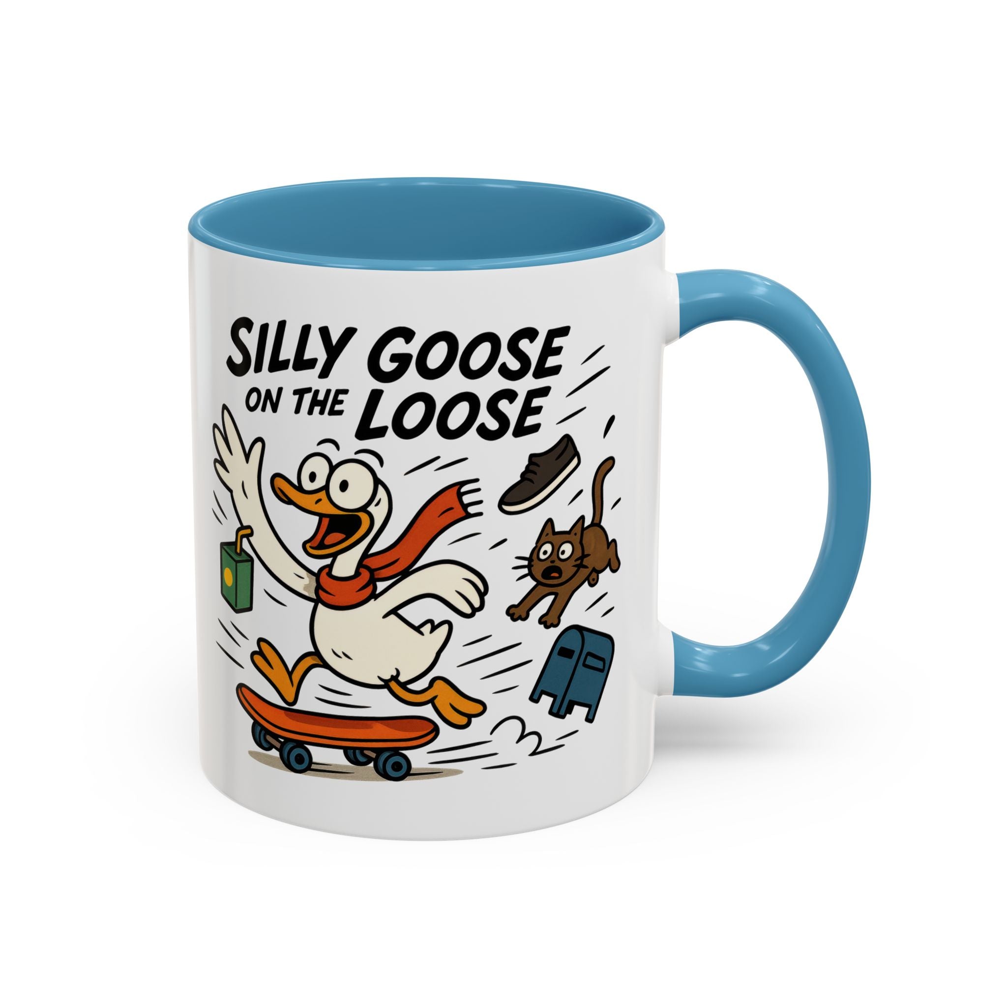 Silly Goose Coffee Mug - Fun Gift for Animal Lovers, Quirky Desk Decor, Inspirational Drinkware, Home & Office Tea Cups