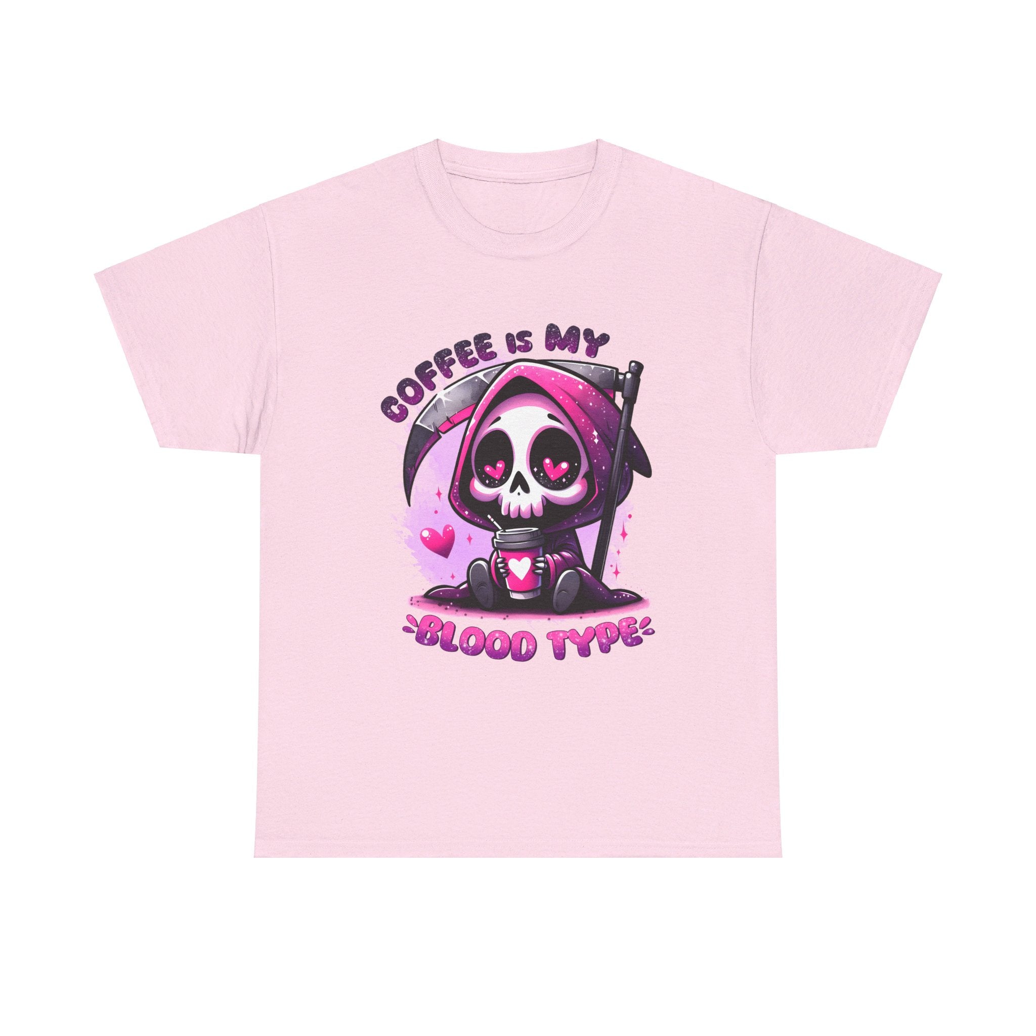 grim reaper coffee is my blood type Unisex Heavy Cotton Tee by the x m world