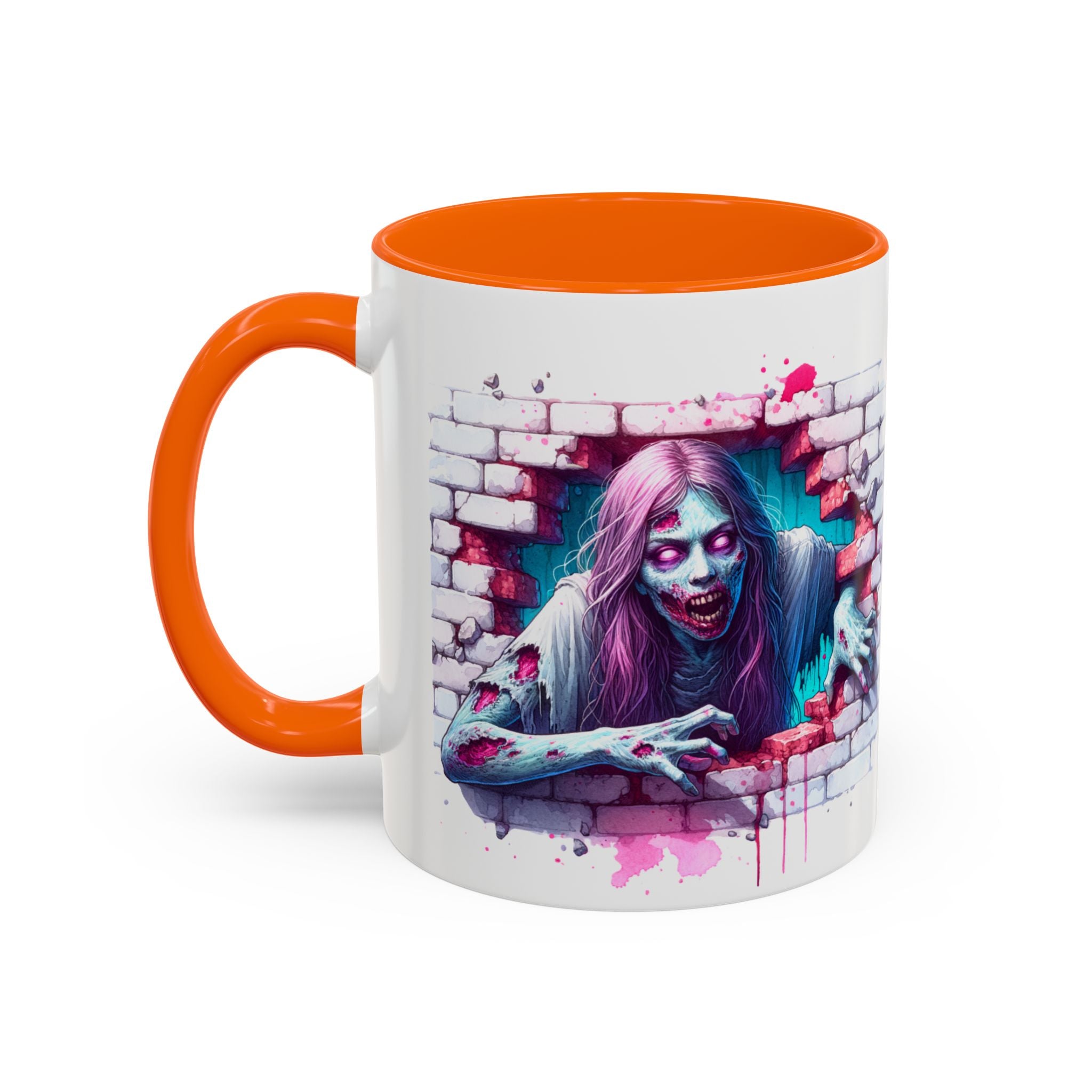 Spooky Zombie Accent Coffee Mug | Halloween Gift, Horror Decor, Unique Coffee Cup, Gothic Style, Zombie Art