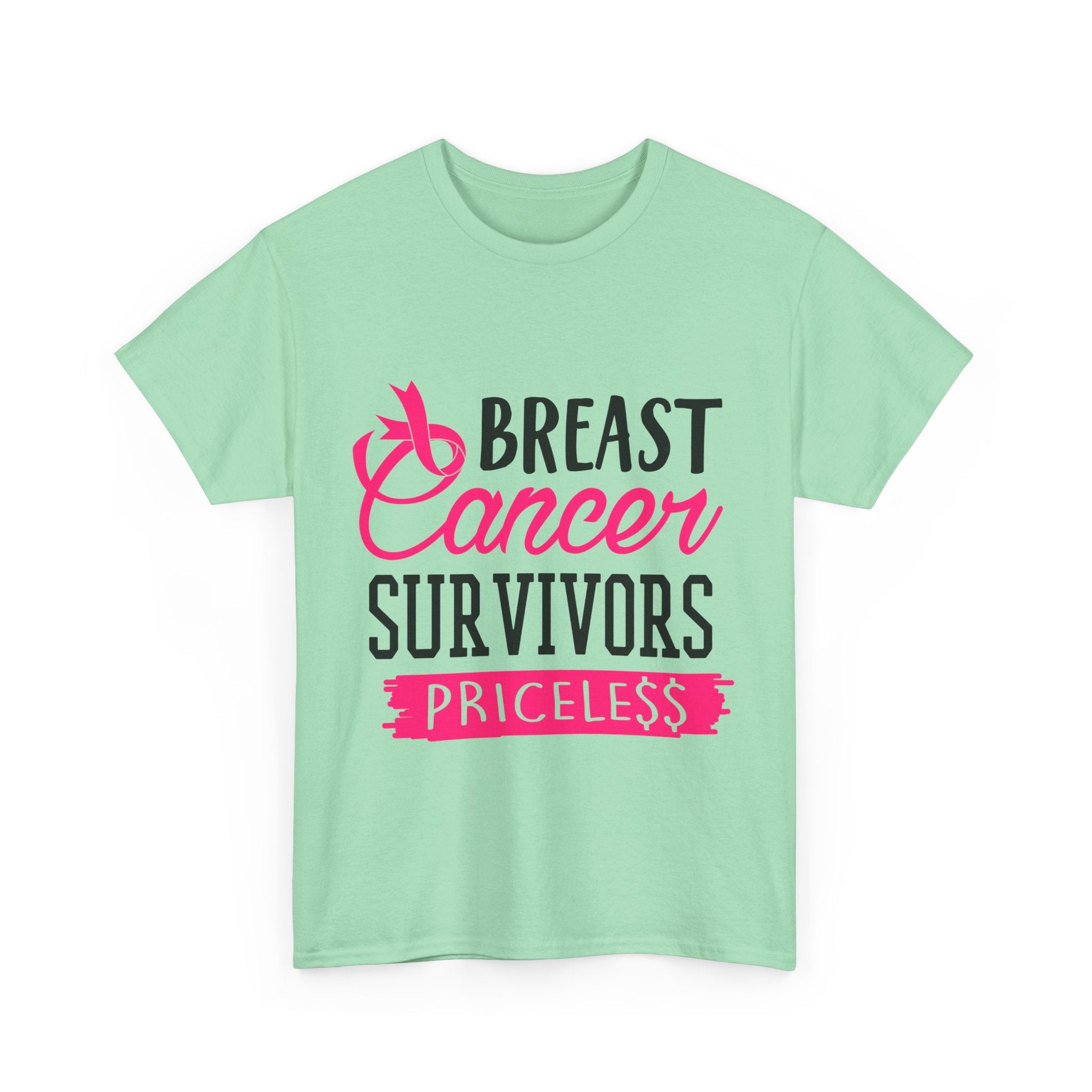 Breast Cancer Survivor Tee, Inspirational Shirt, Unisex Heavy Cotton Tee, Support Breast Cancer Awareness, Gift for Survivors