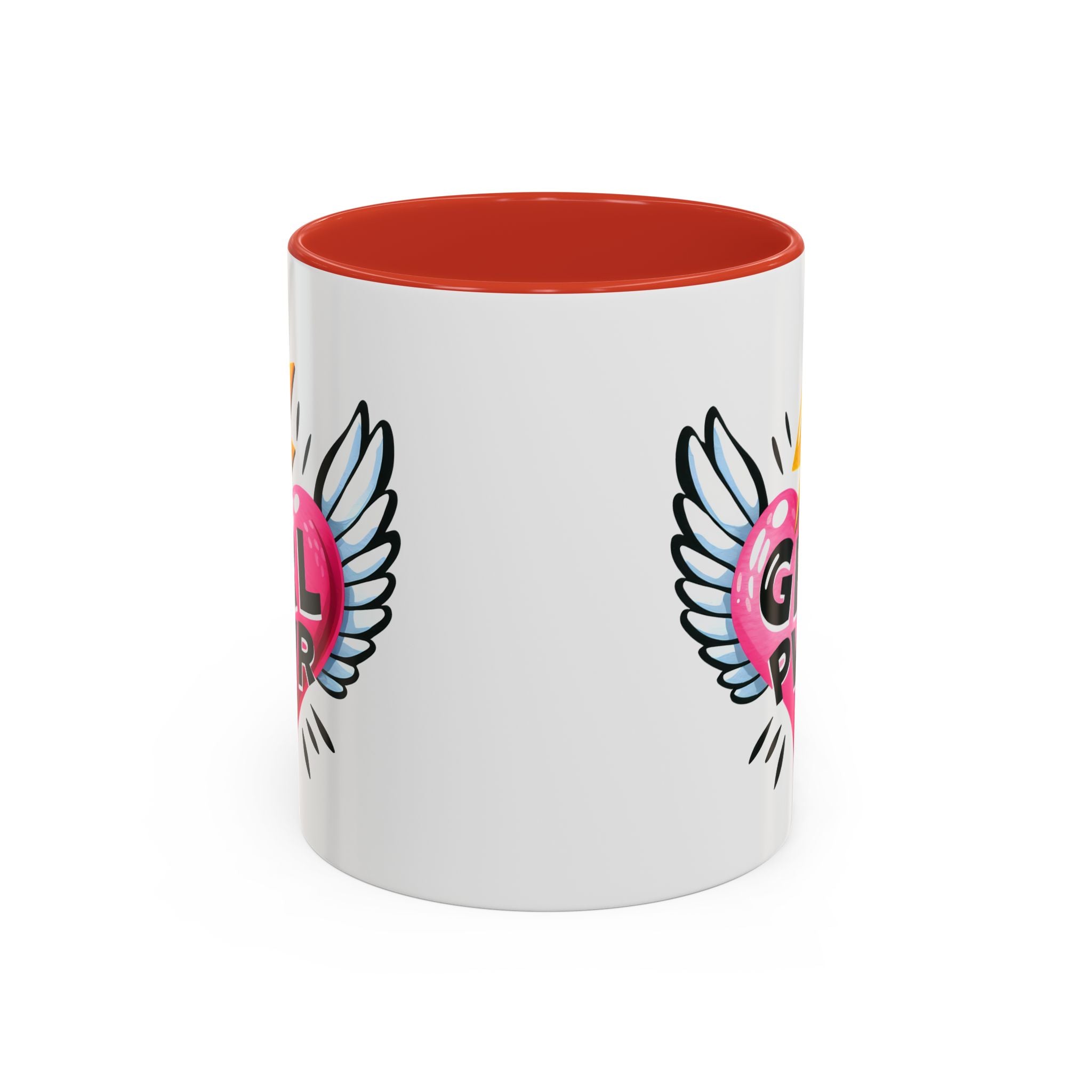 Empowering Heart Coffee Mug | Inspirational Gift for Women, GRL PWR Mug, Cute Kitchen Decor, Unique Friendship Gift, Motivational Coffee Cup