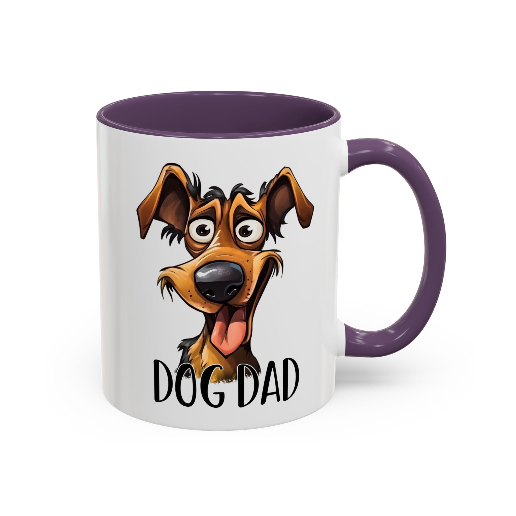 Dog Dad Accent Coffee Mug - Fun Gift for Dog Lovers, Pet Fathers, Father's Day, Birthday, Coffee Lovers