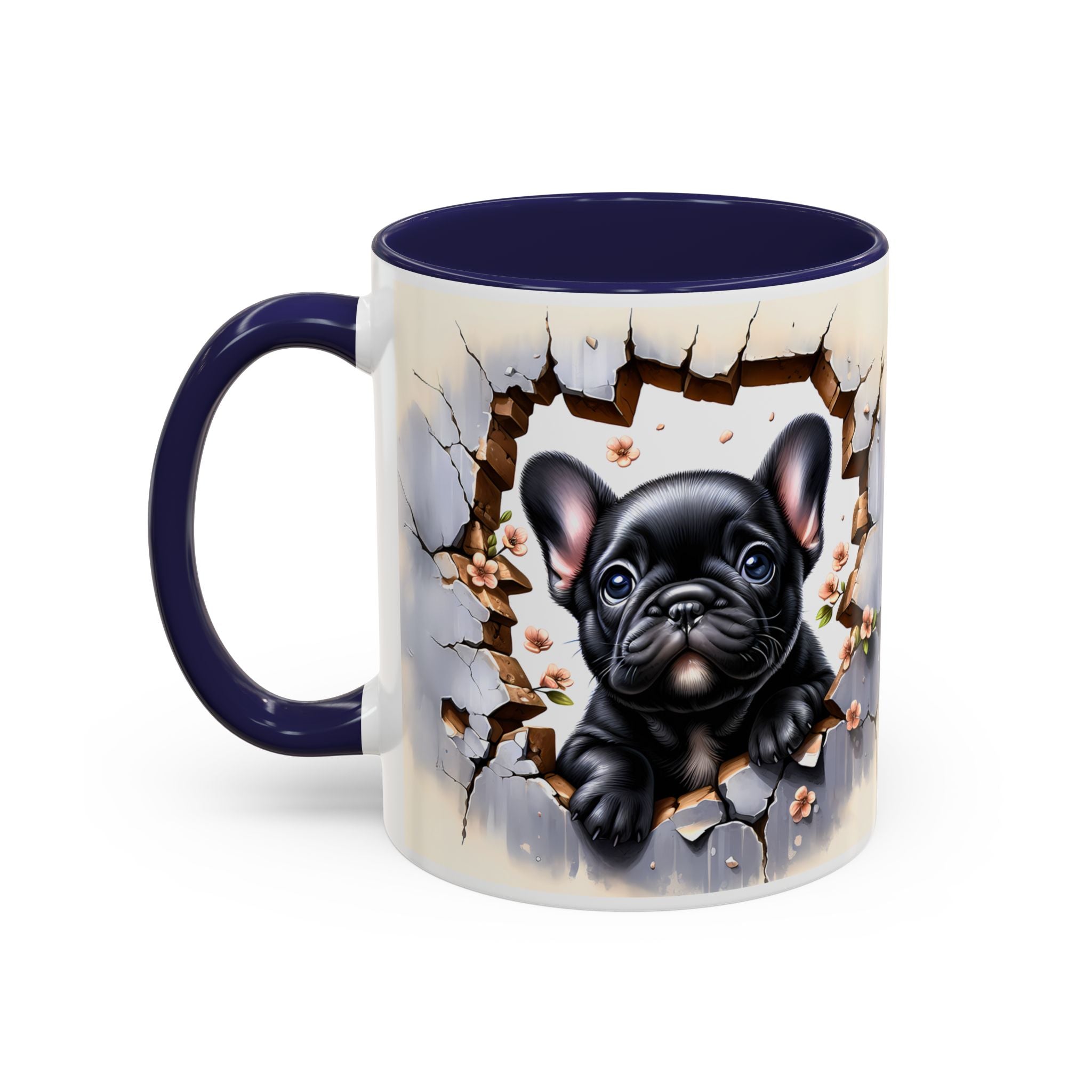 Cute French Bulldog Accent Coffee Mug, Pet Lover Gift, Dog Lover Mug, Home Office Coffee Cup, Unique Animal Print Mug