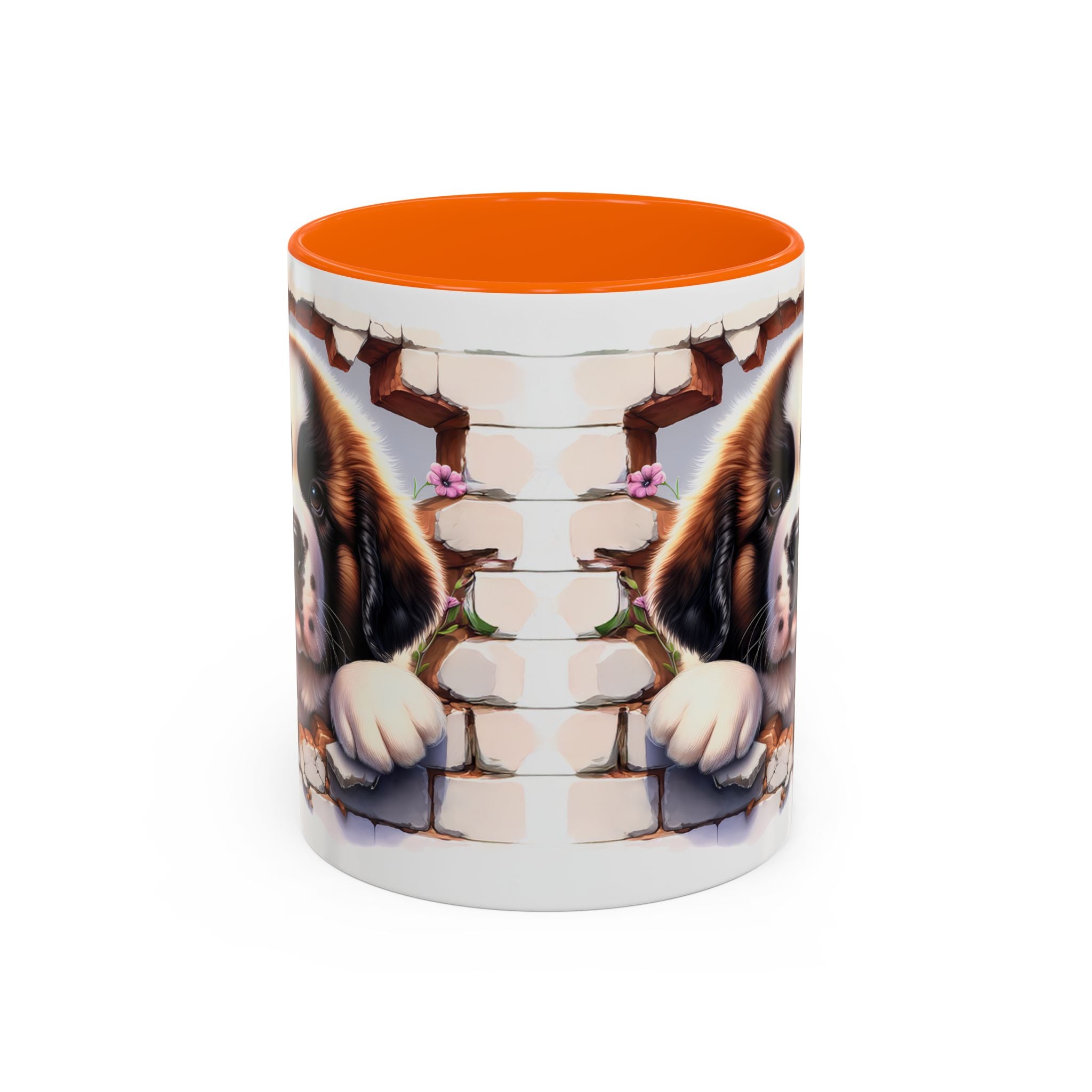 Cute Dog Breakthrough Accent Coffee Mug - Gift for Dog Lovers, Home Decor, Personalized Pet Mug, Puppy Lover's Kitchenware