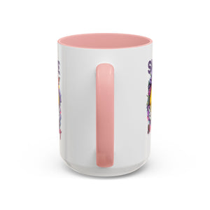 Smile Stay Accent Coffee Mug - Vibrant Floral Design for Positive Vibes