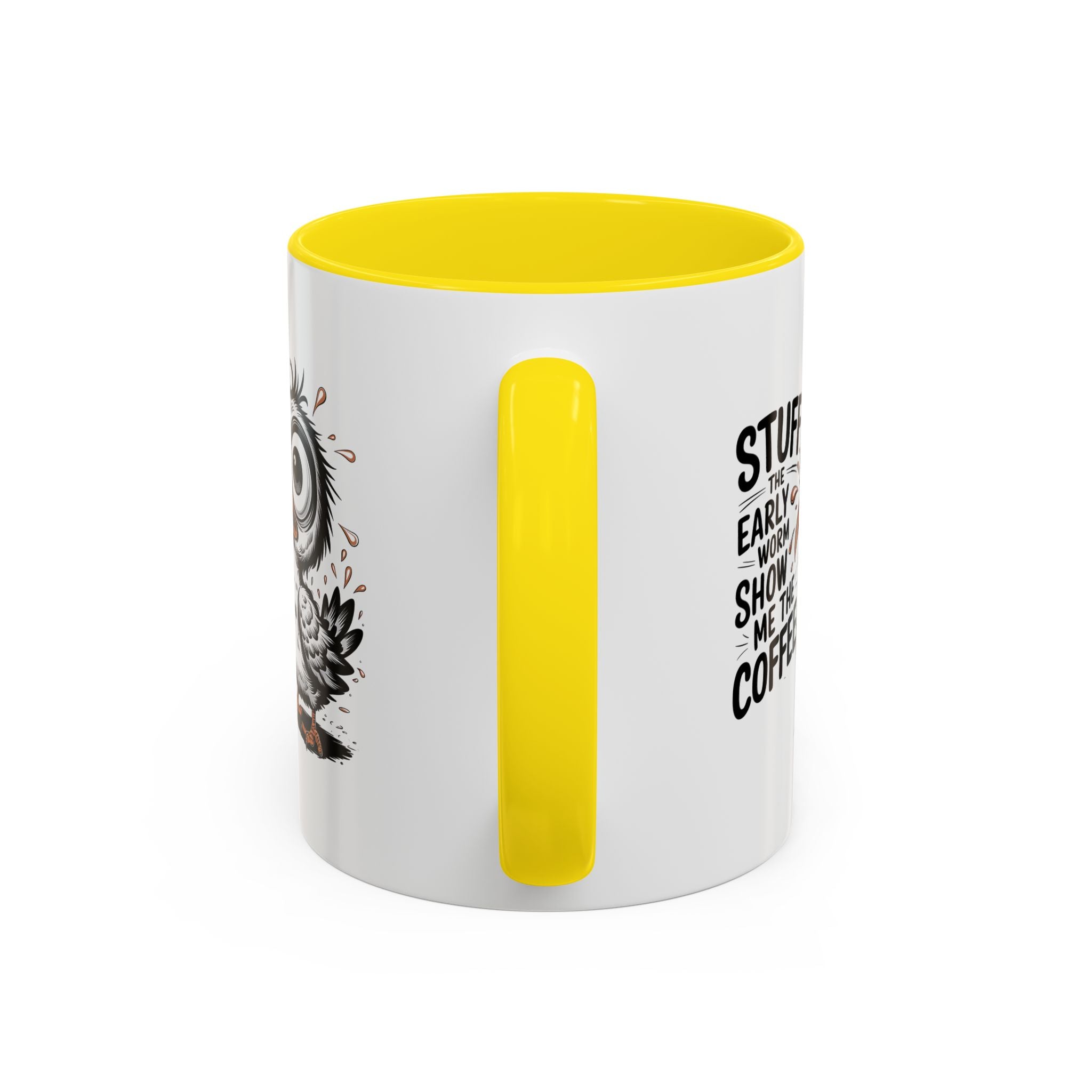 Quirky Coffee Mug with Owl Design | Gift for Coffee Lovers, Unique Office Mug, Fun Morning Coffee Cup, Bird-Themed Mug, Early Bird Gift