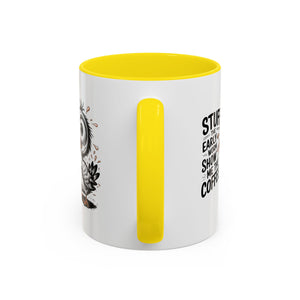Quirky Coffee Mug with Owl Design | Gift for Coffee Lovers, Unique Office Mug, Fun Morning Coffee Cup, Bird-Themed Mug, Early Bird Gift