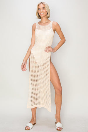 HYFVE Crochet Backless Cover Up Dress