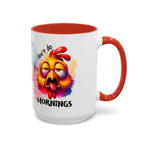 Funny Morning Coffee Mug, Humor Mug, Gift for Coffee Lovers, Sleepy Chicken Mug, Cute Drinkware, Holiday Present