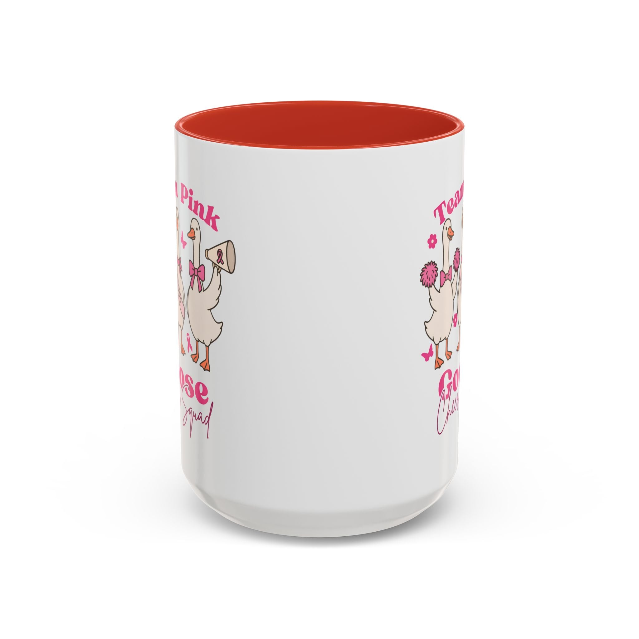 cancer awareness Team Pink Goose Cheer Squad Coffee Mug - Cute Animal Mug for Fun Gifts,   Home Decor/Office Use