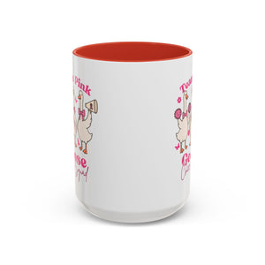 cancer awareness Team Pink Goose Cheer Squad Coffee Mug - Cute Animal Mug for Fun Gifts,   Home Decor/Office Use