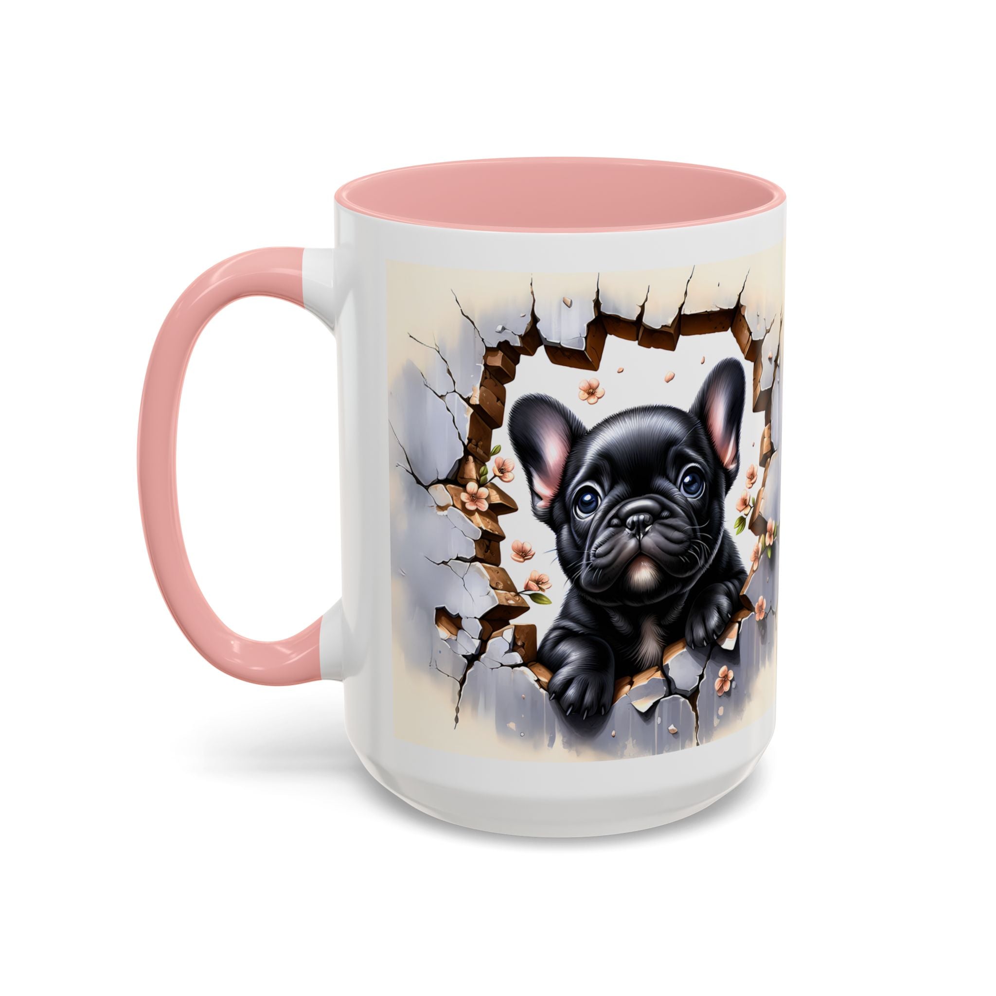 Cute French Bulldog Accent Coffee Mug, Pet Lover Gift, Dog Lover Mug, Home Office Coffee Cup, Unique Animal Print Mug