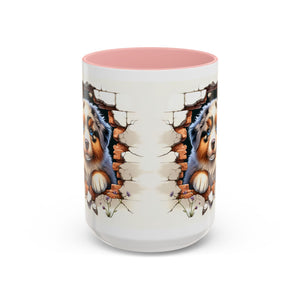 Cute Puppy Accent Coffee Mug - Perfect Gift for Dog Lovers, Unique Pet Lover Mug, Mother’s Day, Birthday, Home Decor