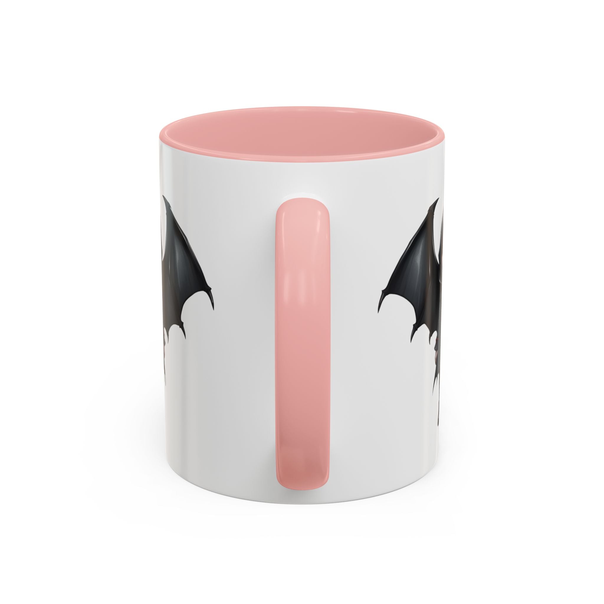 gothic vampire girl with wings horror art Accent Coffee Mug (11, 15oz) vamp14