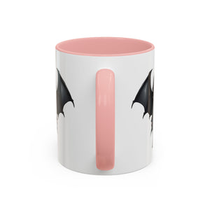 gothic vampire girl with wings horror art Accent Coffee Mug (11, 15oz) vamp14