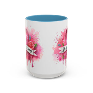 Empowering Pink Ribbon Coffee Mug - She Is Strong, Inspirational Gift for Breast Cancer Awareness, Motivational Drinkware, Supportive [...]