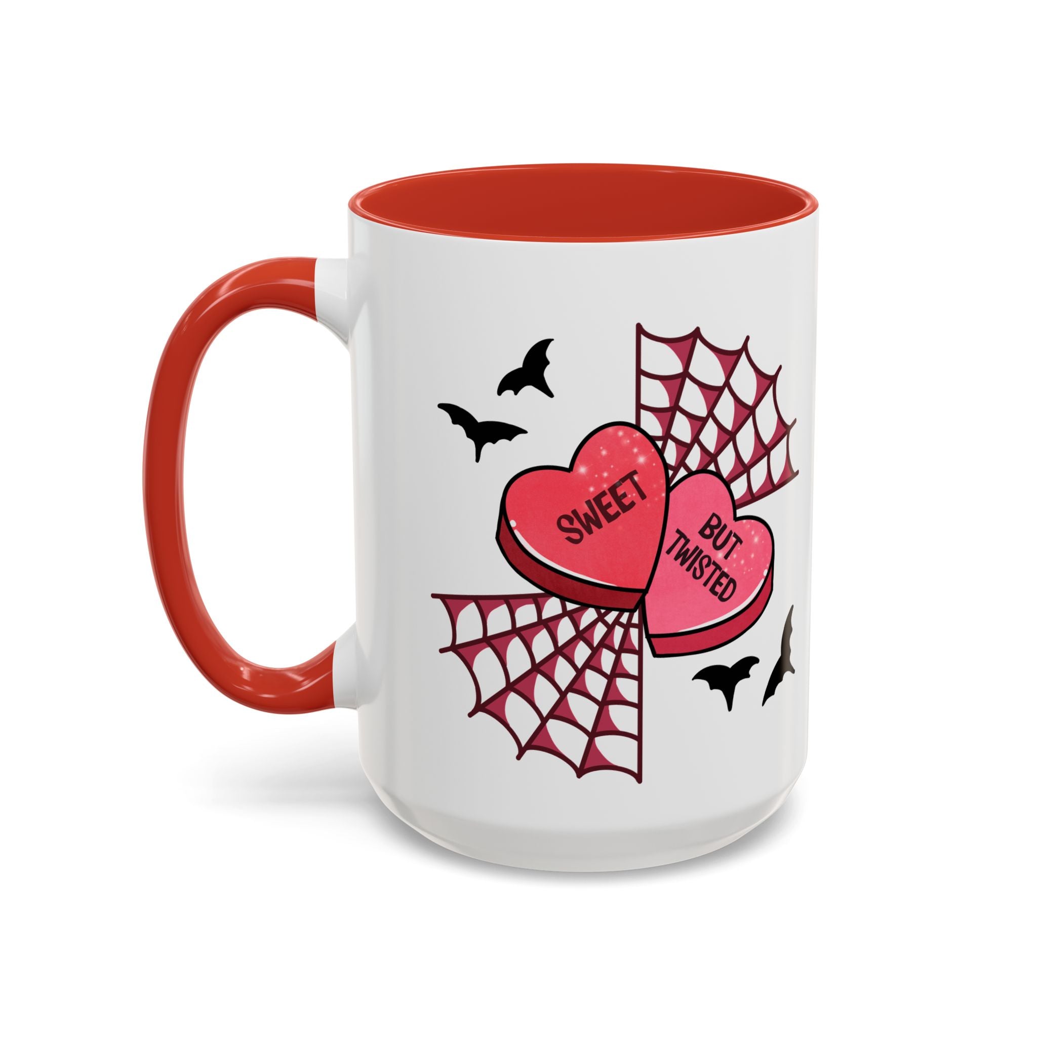 Sweet But Twisted Coffee Mug — Halloween Candy Heart Accent Mug