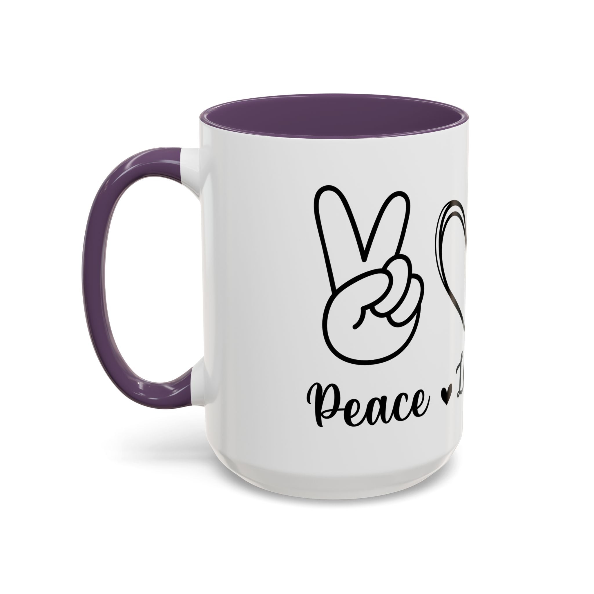 peace love coffee Accent Coffee Mug (11, 15oz)