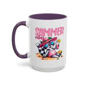 Summer Vibes Accent Coffee Mug - Fun & Colorful Design for Relaxing Moments