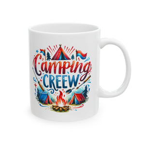 Camping Crew Ceramic Mug - Adventure Lover Gift, Nature Lover Cup, Outdoor Enthusiast Drinkware, Camping Coffee Mug, Holiday Gift Idea